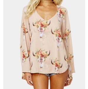Floral Skull Blouse